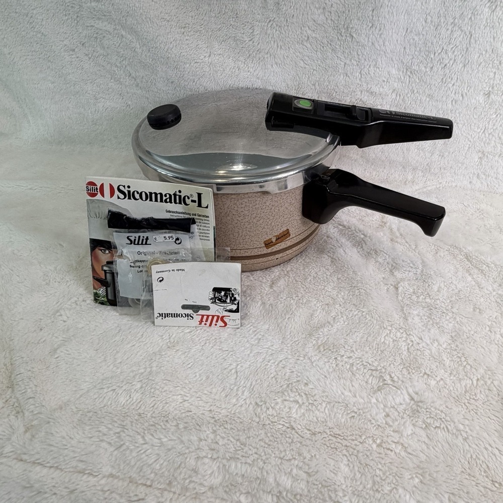 Vintage German SILIT Sicomatic-A Pressure Cooker w/ Original Manual